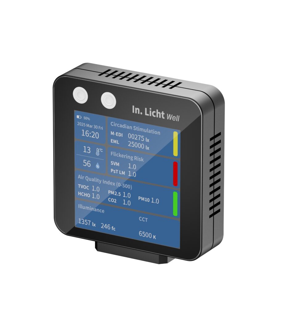 In. Licht Well-Portable WELL‑Certified 19‑in‑1 Light & Indoor Air Quality Monitor